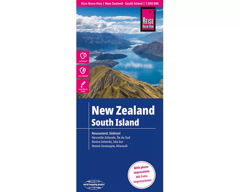 Reise Know-How Landkarte Neuseeland, Südinsel (1:550.000)