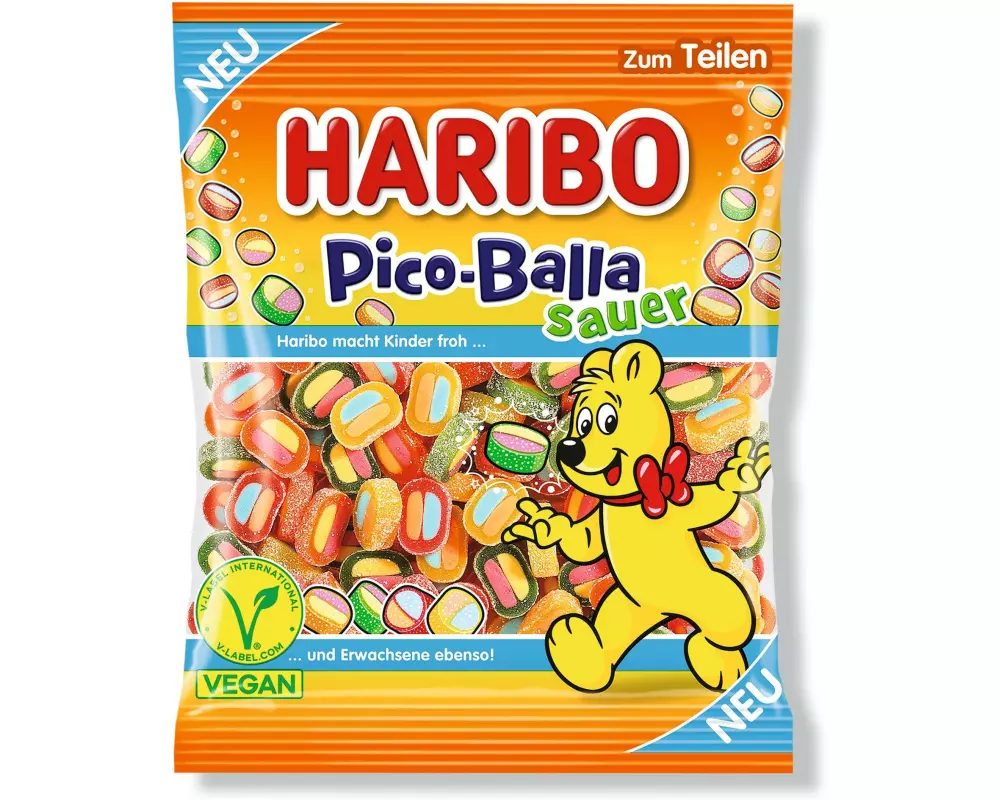 Haribo Gummibonbons Pico Balla Sauer vegan 160 g