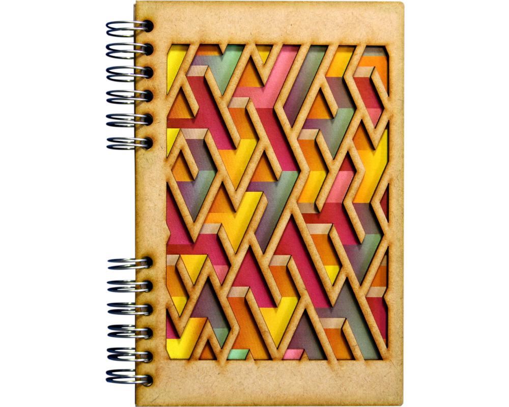 KOMONI Notizbuch Labyrinth A5 LAB5G liniert 90 Blatt