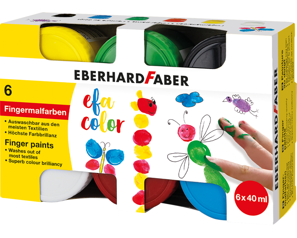 EBERHARD FABER Fingermalfarben EFA Color 578606 6x40ml