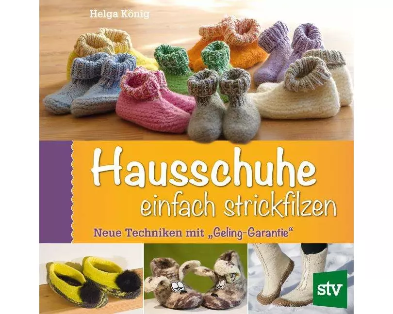 Hausschuhe einfach strickfilzen