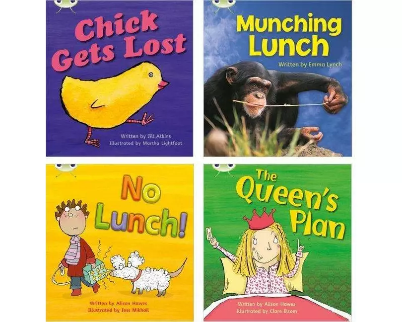 Learn to Read at Home with Bug Club Phonics: Pack 4 (Pack of 4 reading books with 3 fiction and 1 non-fiction)
