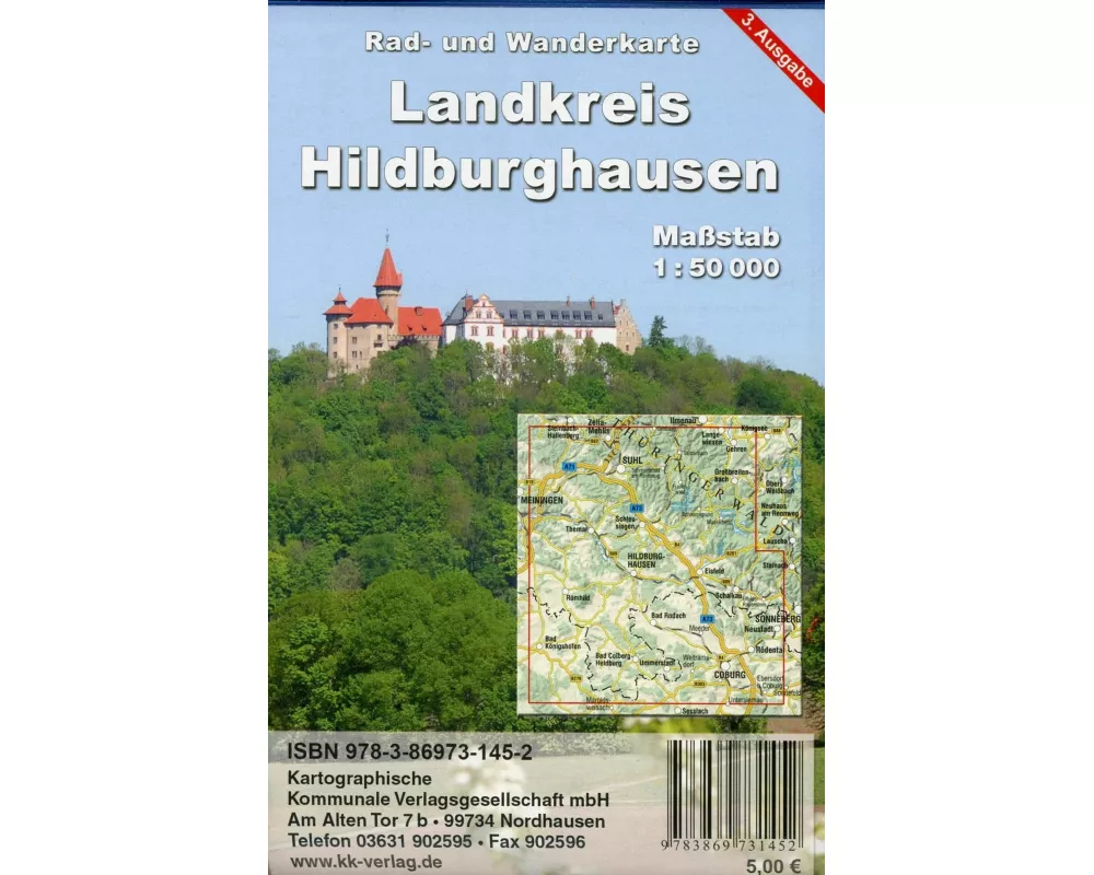 Landkreis Hildburghausen 1 : 50 000 Rad- und Wanderkarte