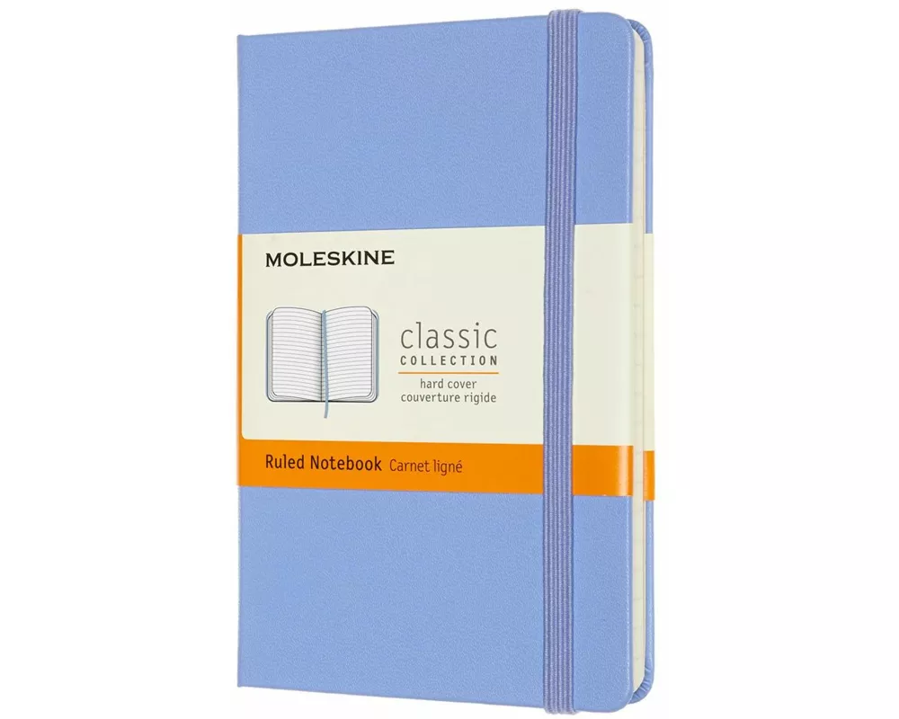 Moleskine Notizbuch Pocket/A6, Liniert, Fester Einband, Hortensien Blau
