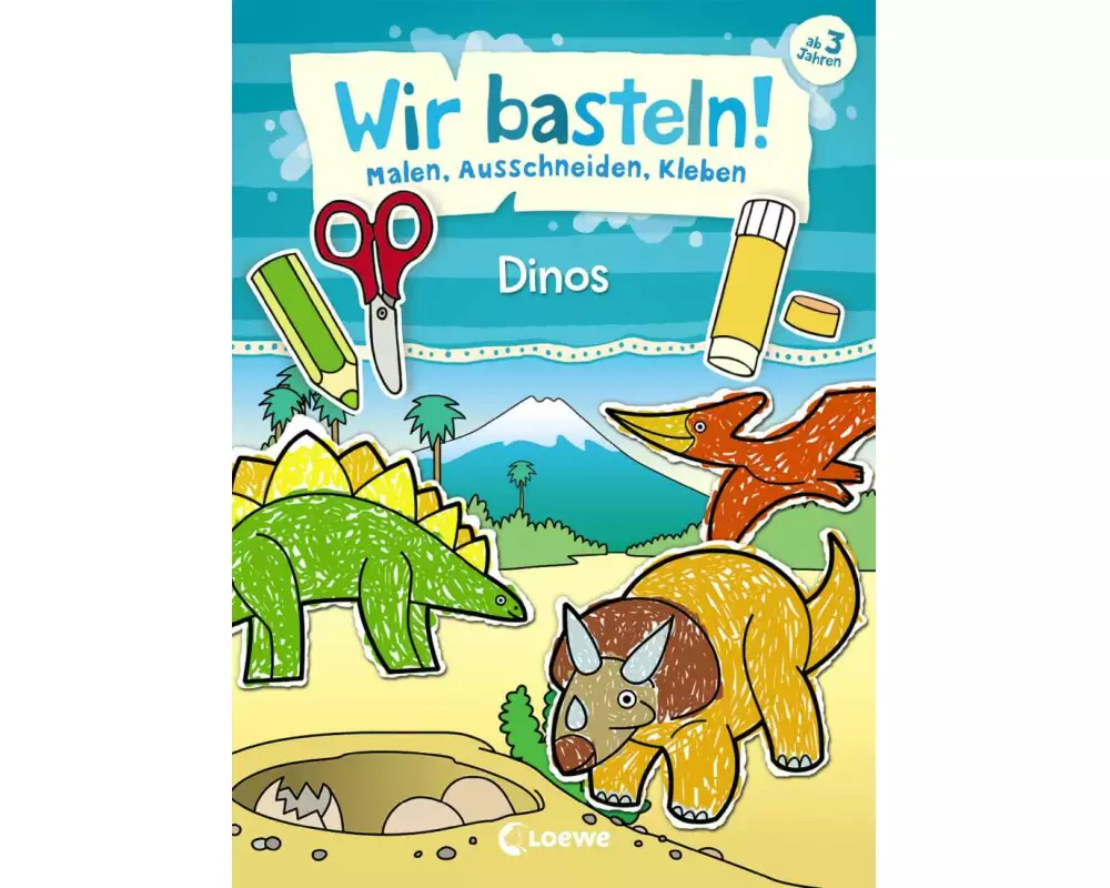 Wir basteln! - Malen, Ausschneiden, Kleben - Dinos