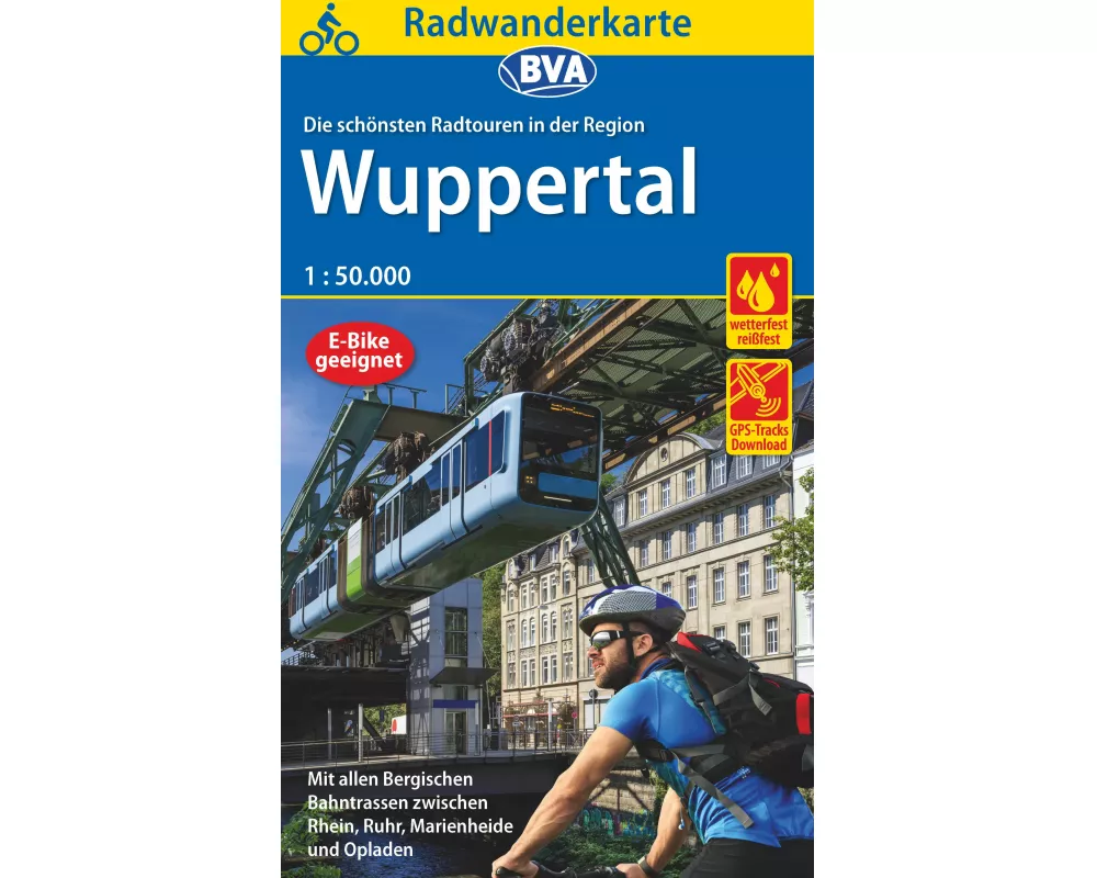 BVA Radwanderkarte Region Wuppertal die schönsten Radtouren 1:50.000
