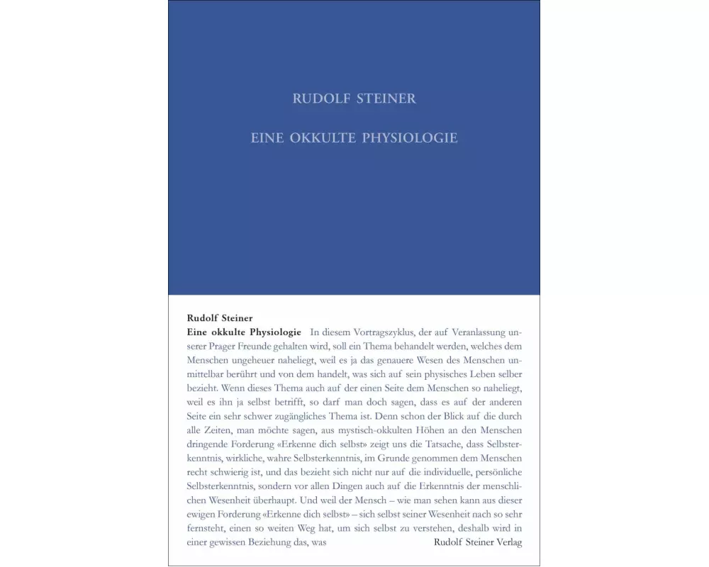 Eine okkulte Physiologie