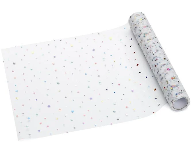 Partydeco Tischläufer Sterne, 35 x 900 cm, Farbig, 1 Stück