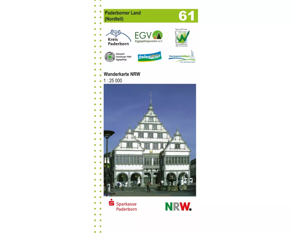 Paderborner Land (Nordteil) Blatt 61, topographische Wanderkarte NRW