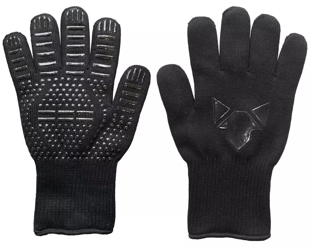 Fennek Grill Grillhandschuh mit Logo, Schwarz