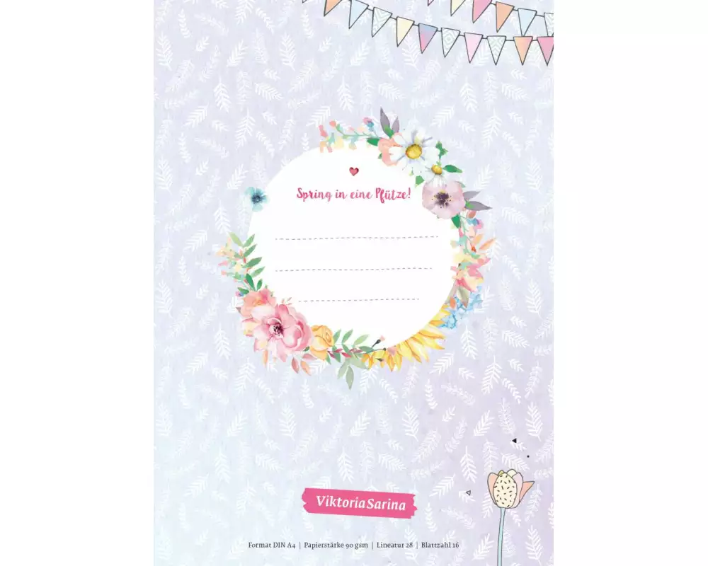 Spring in eine Pfütze! 3er-Set Schulhefte, kariert (Lineatur 28)