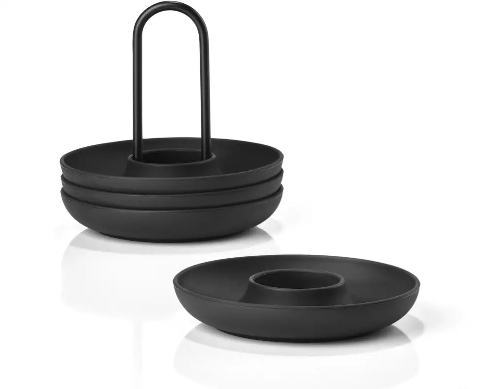 Zone Denmark Eierbecher Singles 4 Stück, Schwarz