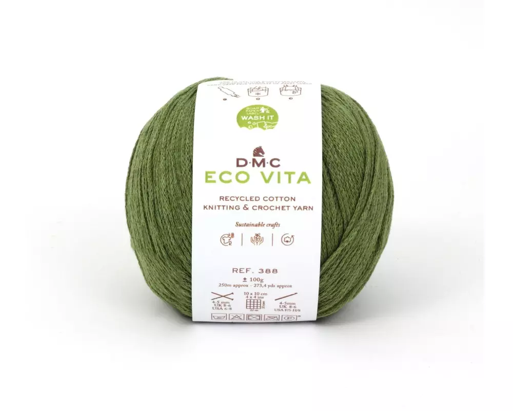 DMC Wolle Eco Vita 100 g, Grasgrün
