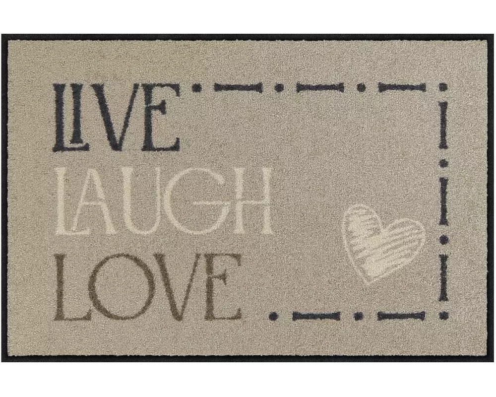 Salonlöwe Fussmatte Live Laugh Love 50 cm x 75 cm