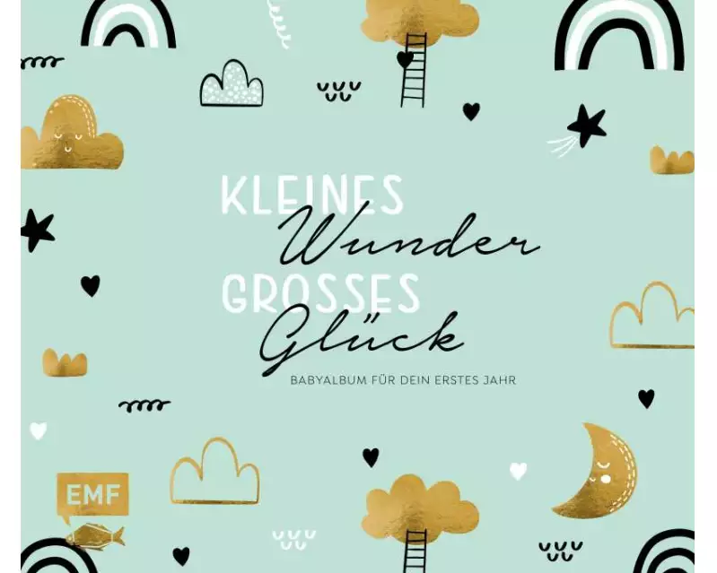 Kleines Wunder, großes Glück – Babyalbum für dein erstes Jahr (Handlettering)