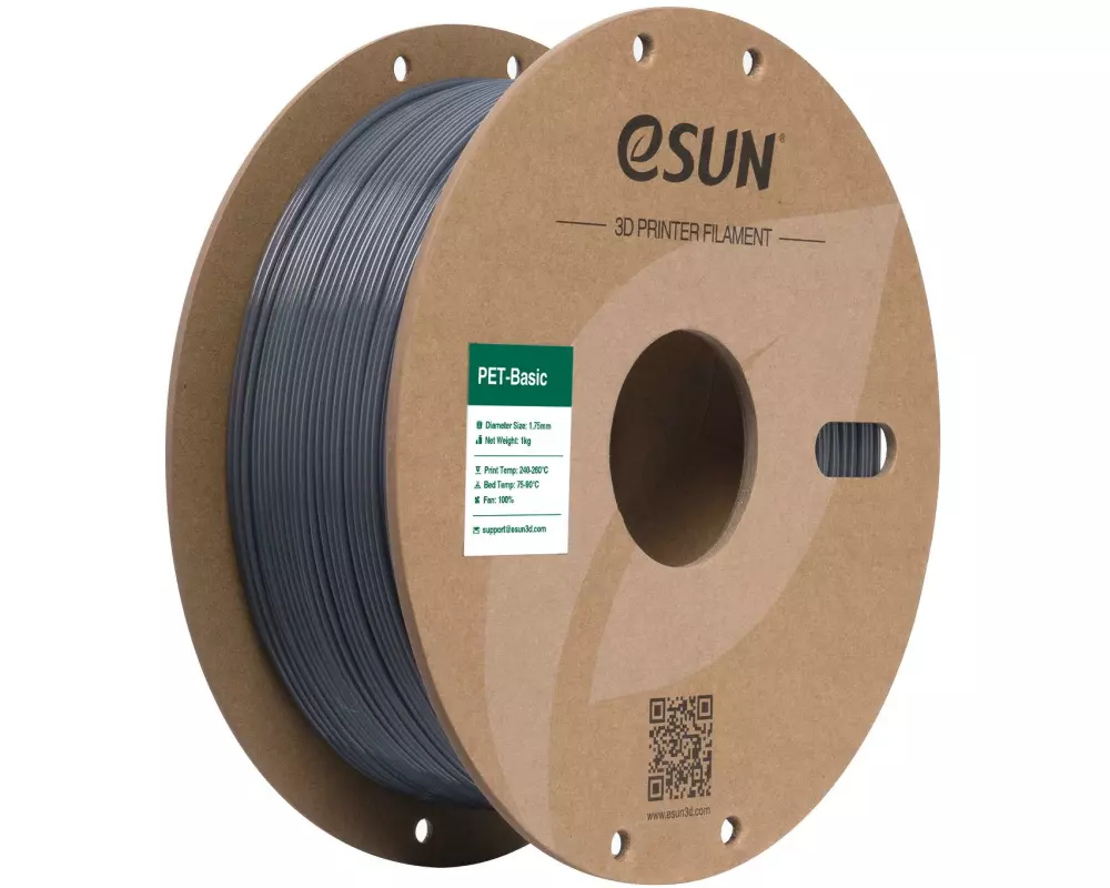 eSun Filament PET Basic Grau 1.75 mm 1 kg