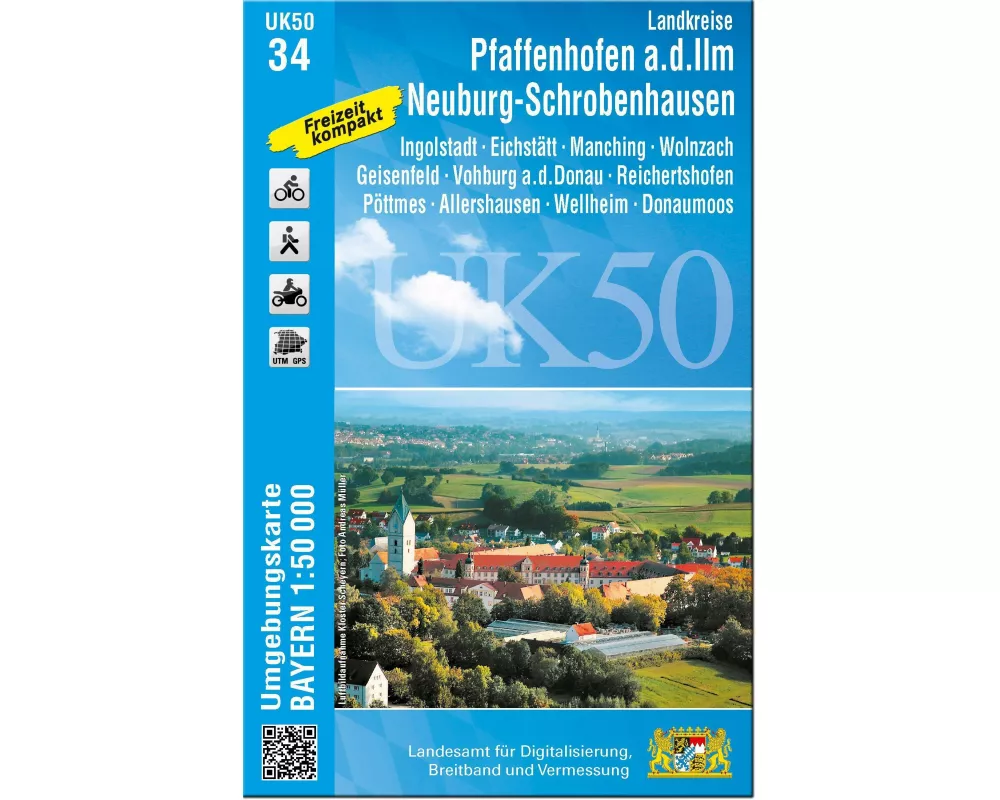 UK50-34 Landkreise Pfaffenhofen a.d.Ilm, Neuburg-Schrobenhausen