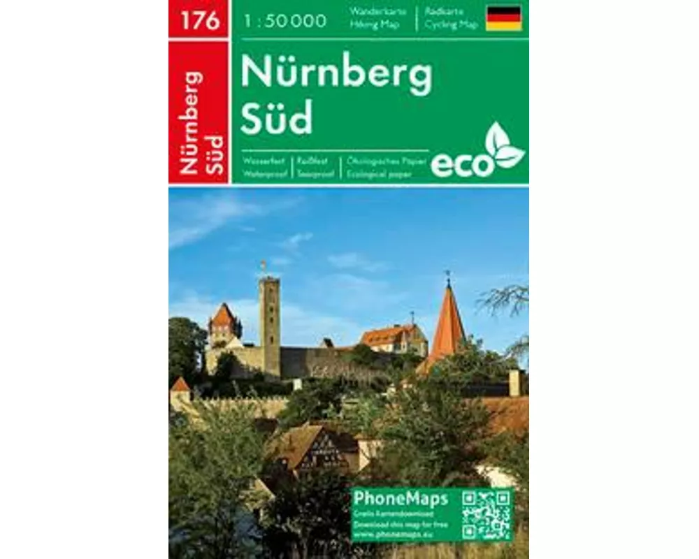Nürnberg Süd, Wander - Radkarte 1 : 50 000