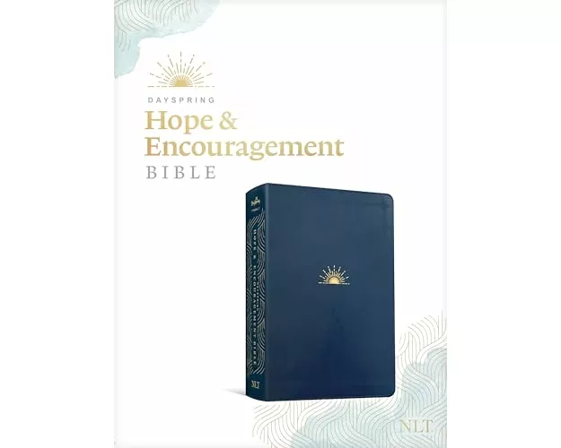 NLT Dayspring Hope & Encouragement Bible (Leatherlike, Navy Blue)