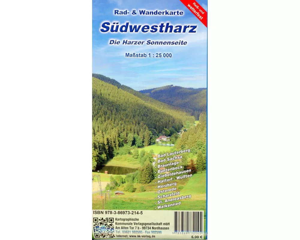 Südwestharz - Die Harzer Sonnenseite 1 : 25 000