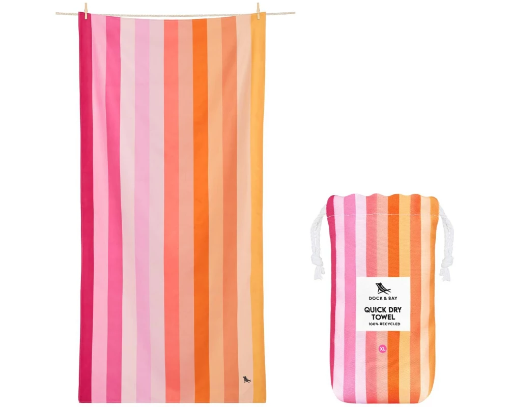 Dock & Bay Strandtuch Miami Sorbet 200 cm x 90 cm, Mehrfarbig