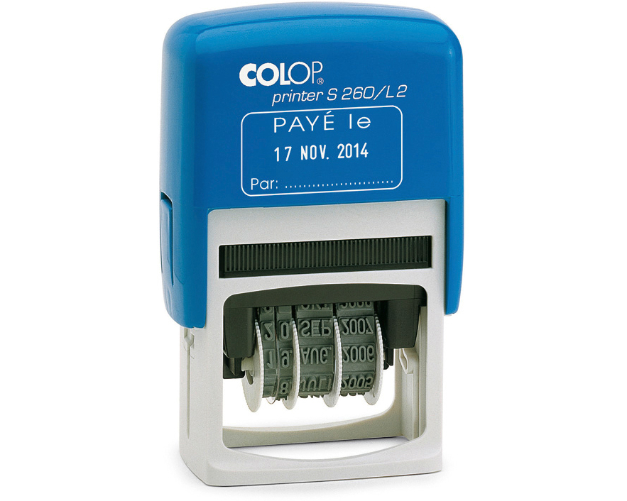 COLOP Datumstempel Paye le F S260L2/F 24x45mm