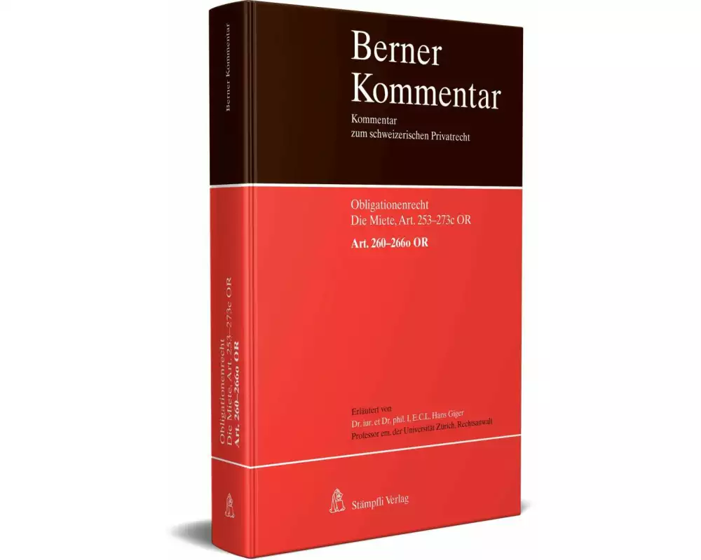 Die Miete, Art. 260-266o OR