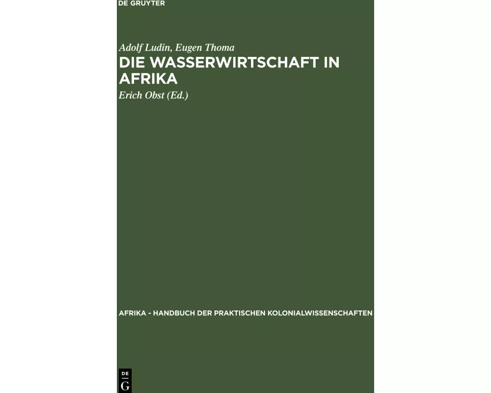 Die Wasserwirtschaft in Afrika