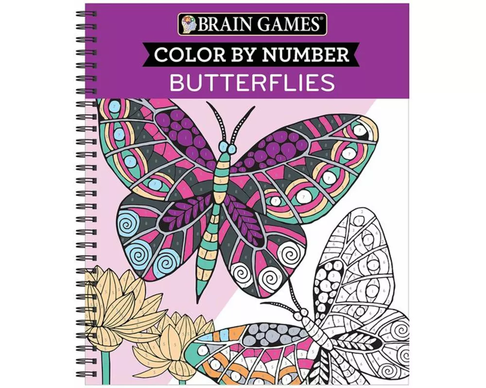Brain Games - Color by Number: Butterflies