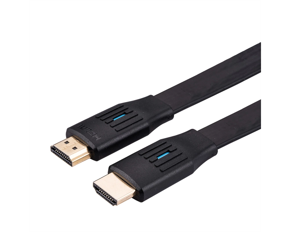 VALUE 8K HDMI Ultra HD Kabel mit Ethernet, flach, ST/ST, schwarz, 1 m