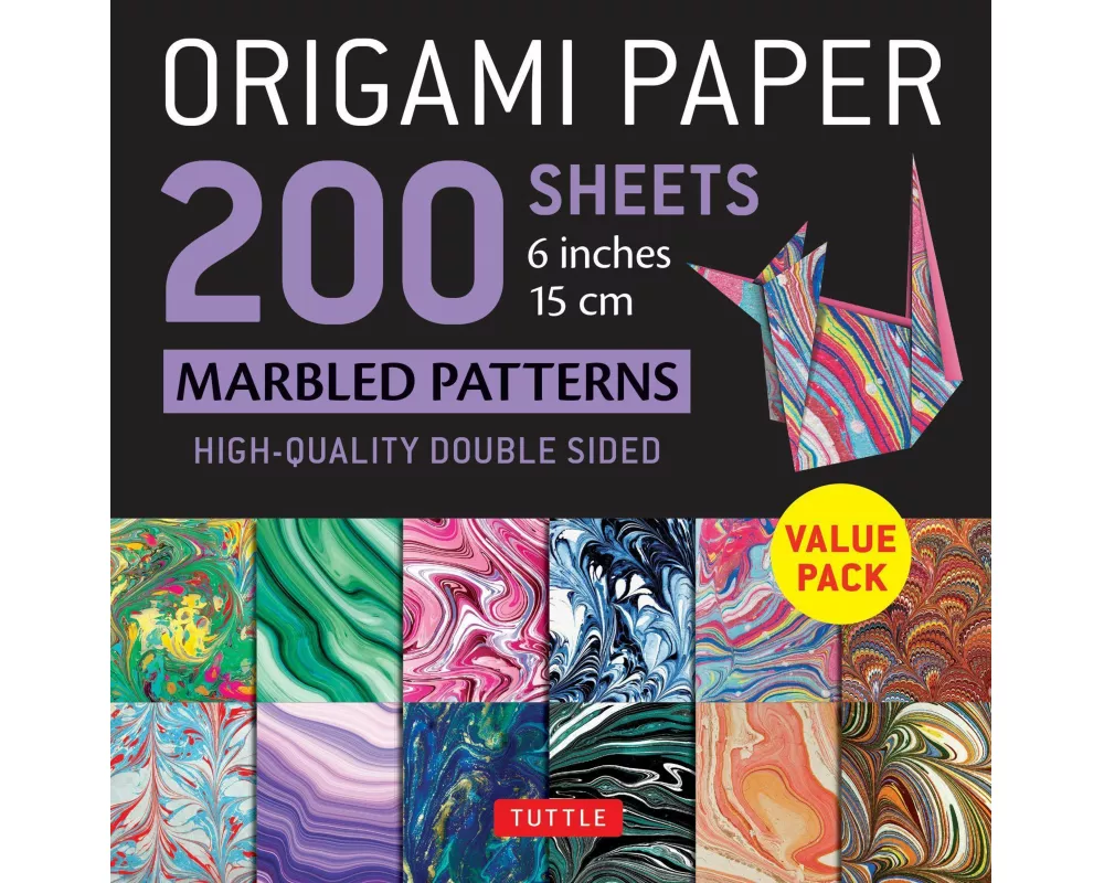 Origami Paper 200 sheets Marbled Patterns 6" (15 cm)