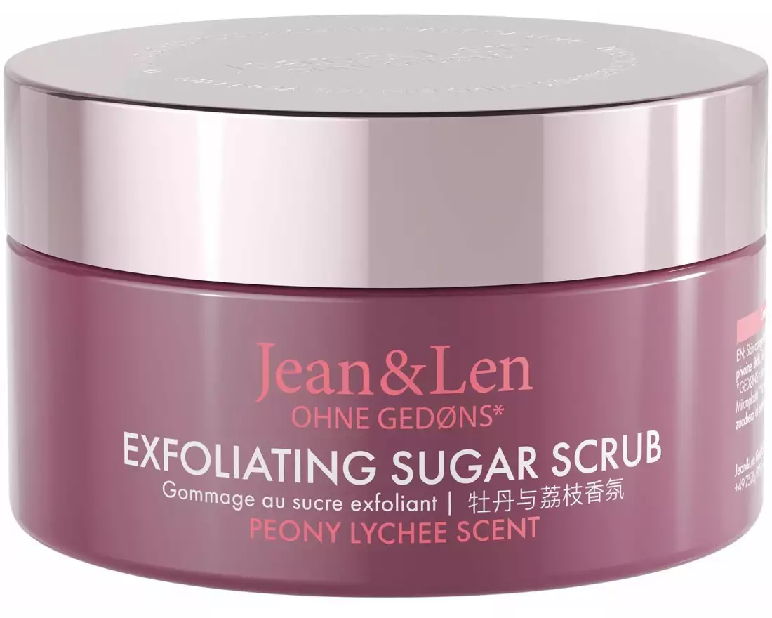 Jean & Len Peeling Body Sugar Scrub Peony & Lychee 250 g