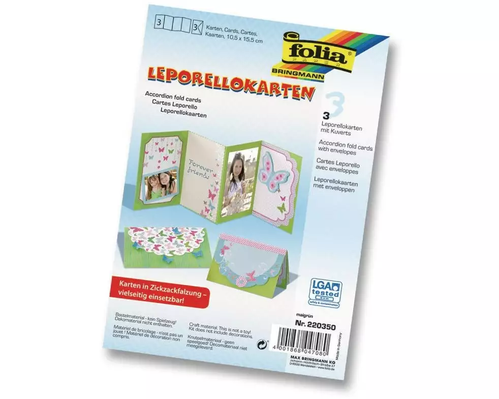 Folia Leporello-Karten 300g/m2 Grün