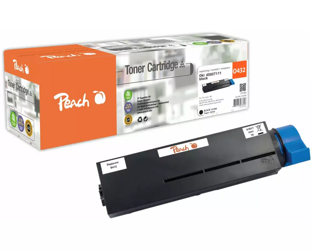 Peach Toner OKI 45807111 Black