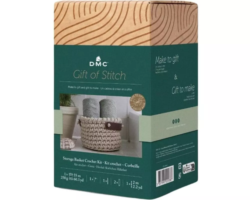 DMC Häkelset Gift of Stich Aufbewahrungskorb, 17 x 11 cm