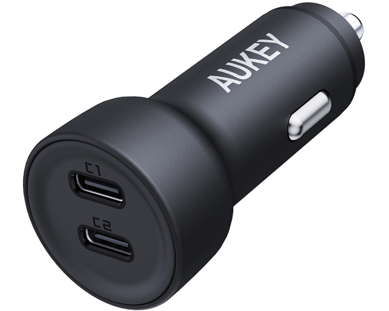 AUKEY Enduro Dual Car Charger CC-Y23 65W, USB C, PD, Black
