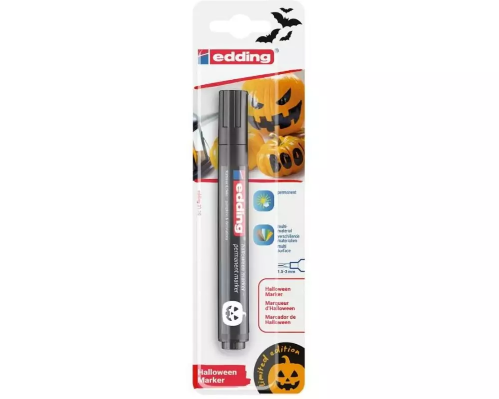 edding Permanent-Marker Halloween 3110, 1.5 - 3 mm, Schwarz