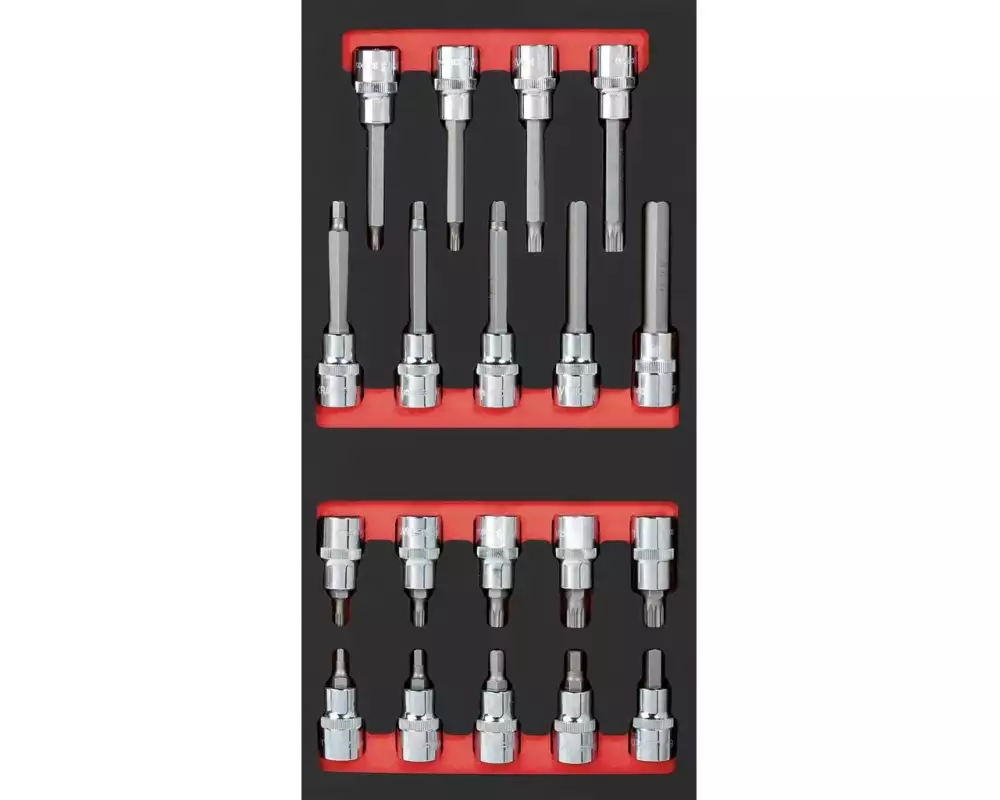 Kraftwerk Pro Line Bit-Steckschlüsselsatz 1/2" 19-teilig