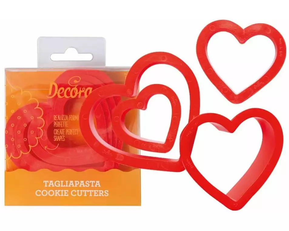 Decora Guetzli-Ausstecher-Set 4 Stück, Herz