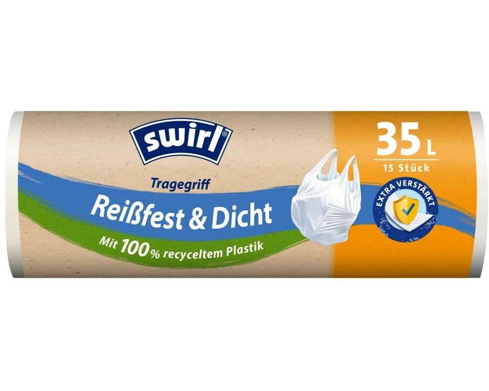 Swirl Müllbeutel Reissfest und Dicht 35 l, 15 Stück