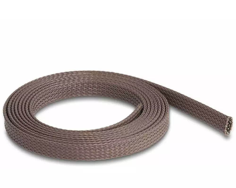 Delock Geflechtschlauch nagerfest, 2 m x 12 mm Braun
