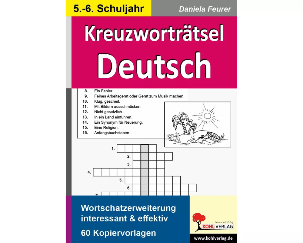 Kreuzworträtsel Deutsch 5.-6. Schuljahr