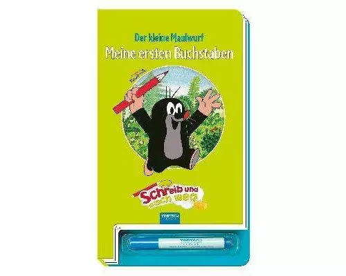 Schreib und wisch weg "Der kleine Maulwurf" Buchstaben