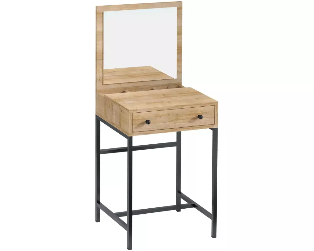 Woody Fashion Schminktisch Mary 50 x 128 x 50 cm, Braun/Schwarz