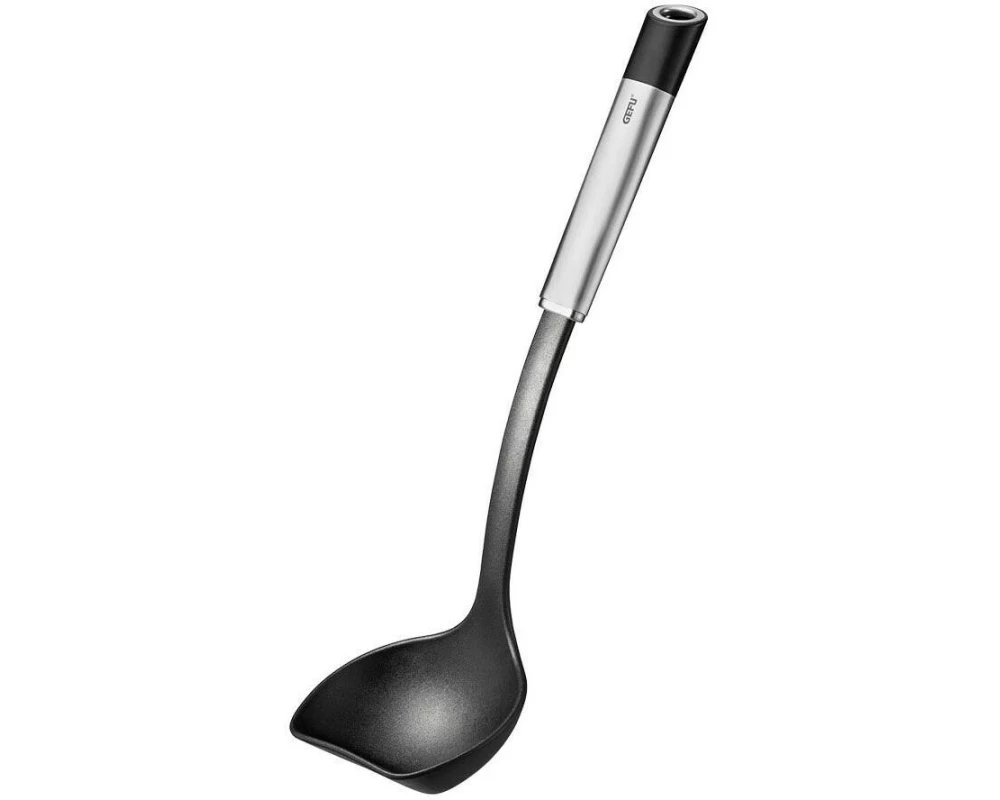 GEFU Schöpflöffel Primeline 33.5 cm, Schwarz/Silber