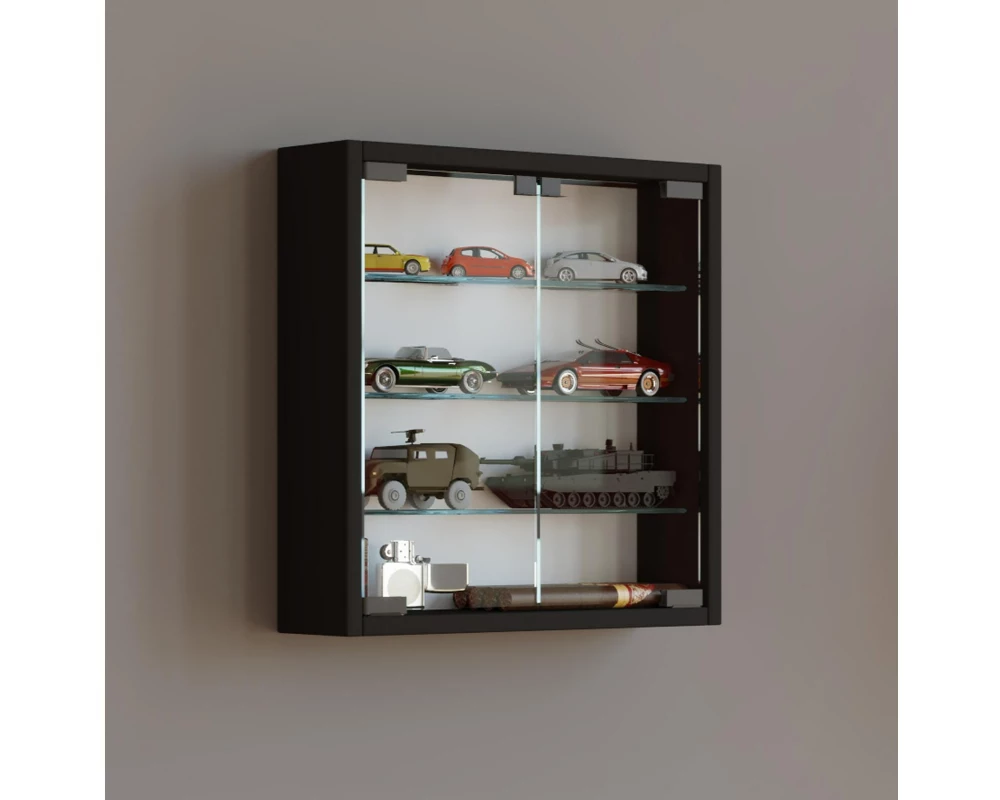VCM Vitrine Mandosa S 40 x 40 cm, Schwarz
