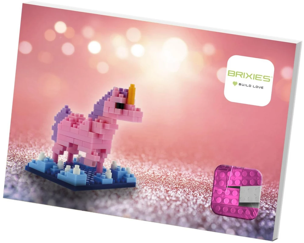 BRIXIES Bausteinmodell Einhorn aus 106 Bausteine