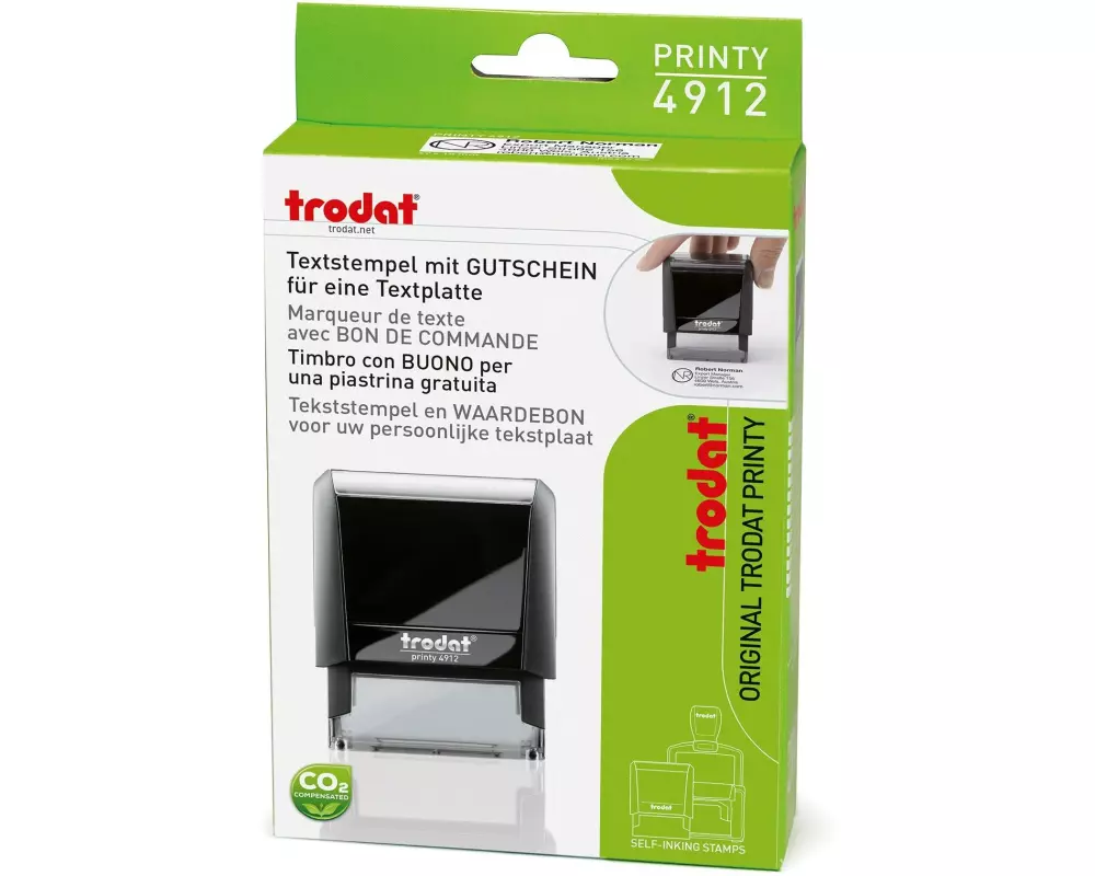 Trodat Stempel 4912 Inviduell gestaltbar, Schwarz