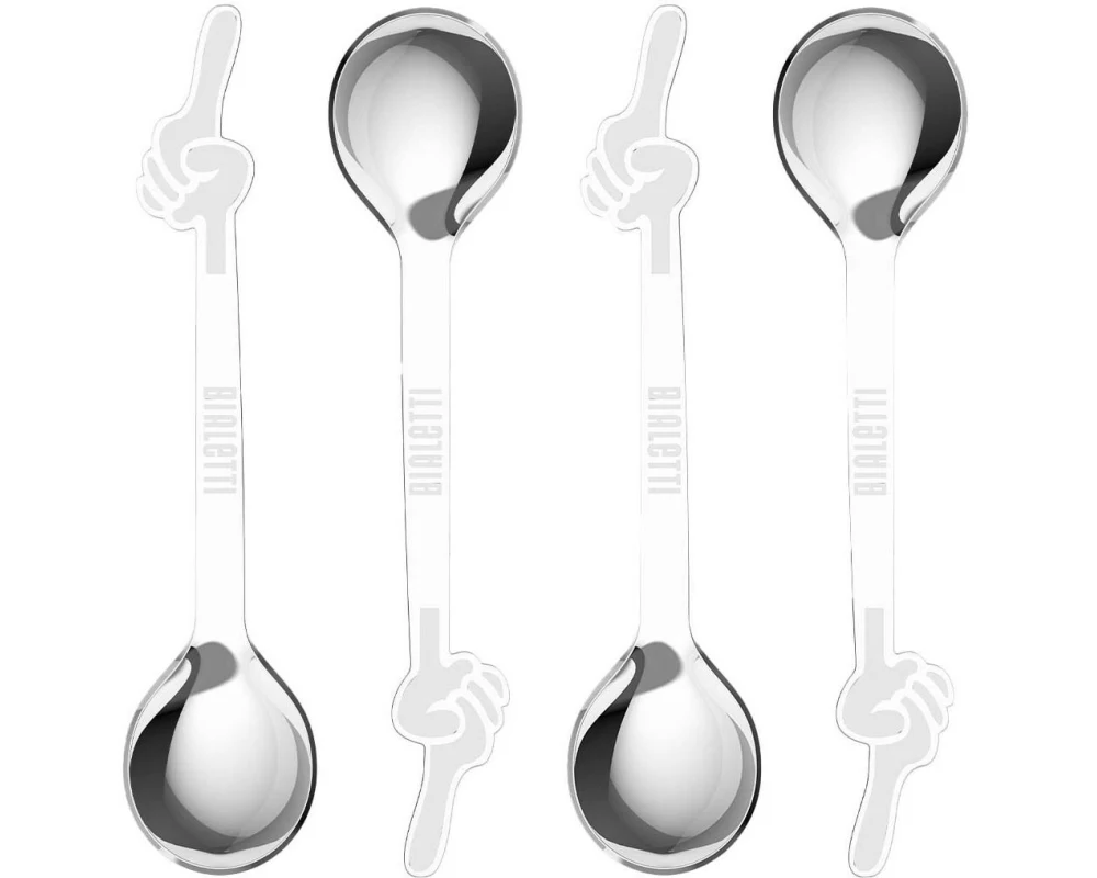 Bialetti Löffel Omino 4 Stück, Silber