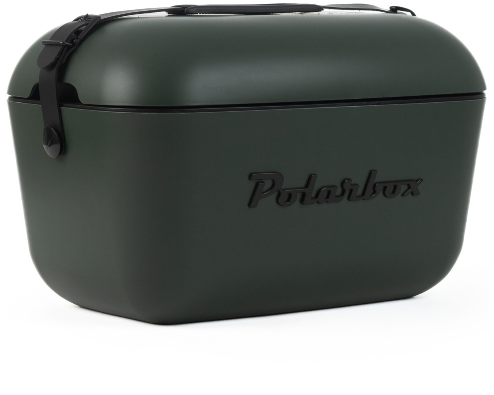 POLARBOX Retro Cooler 01.20BL-FG Waldgrün - Schwarz 20l